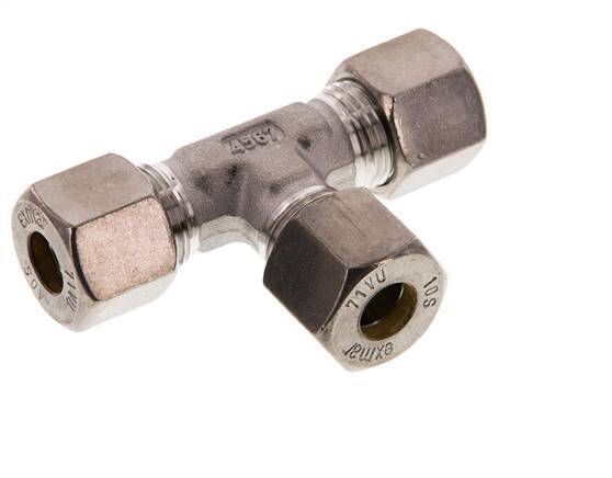 10S RVS T-stuk Knelfitting 630 Bar DIN 2353