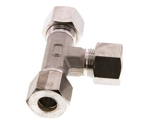 12S RVS T-stuk Knelfitting 630 Bar DIN 2353