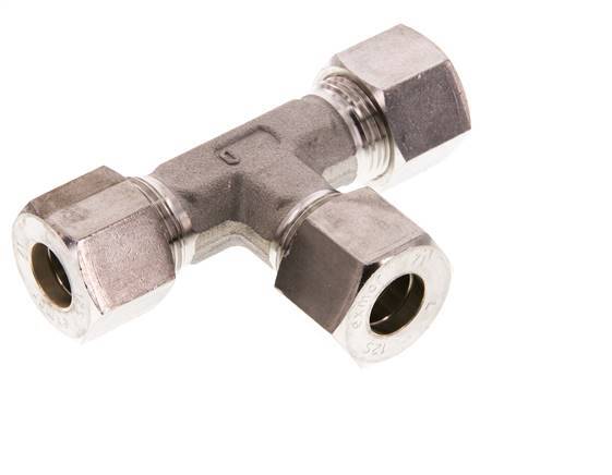 12S RVS T-stuk Knelfitting 630 Bar DIN 2353
