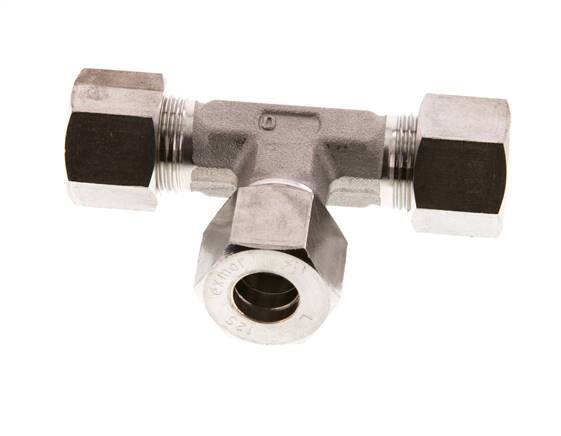 12S RVS T-stuk Knelfitting 630 Bar DIN 2353