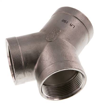 Rp 1 1/2'' Stainless steel Y-Piece 16 Bar