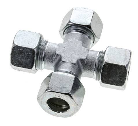 20S Zinc plated Steel Cross Cutting Ring 400 Bar DIN 2353