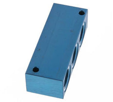 4xG 1/2'' Aluminium Verdeelblok Eenzijdig 16 Bar