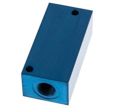 4xG 3/8'' Aluminium Verdeelblok Eenzijdig 16 Bar