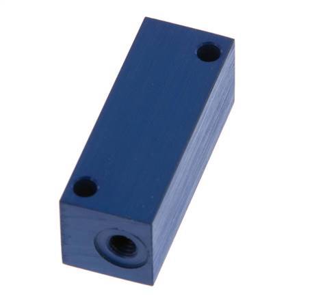 4xM5 Aluminium Verdeelblok Eenzijdig 16 Bar