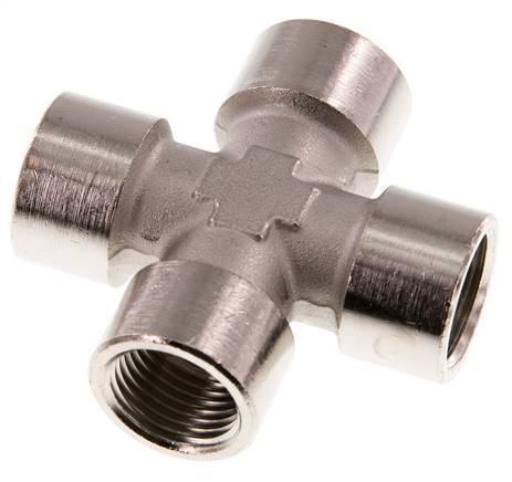 G 1/2'' Binnendraad Vernikkeld Messing Kruissok 16 Bar