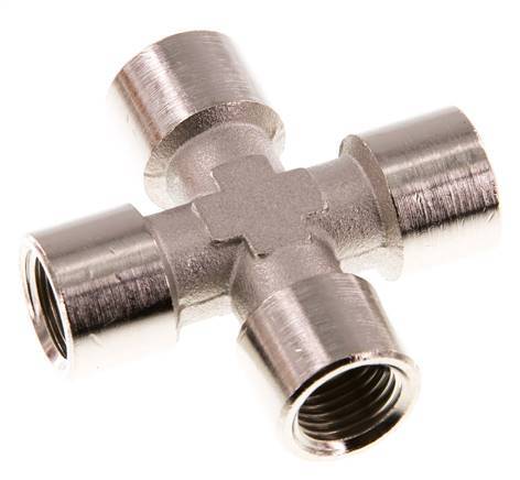 G 1/4'' Binnendraad Vernikkeld Messing Kruissok 16 Bar