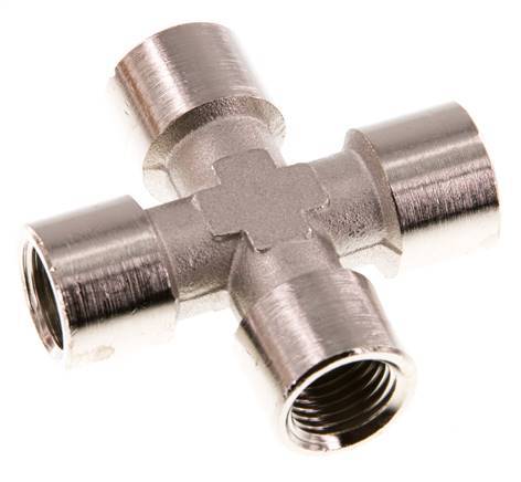G 1/4'' Binnendraad Vernikkeld Messing Kruissok 16 Bar