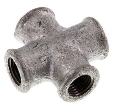 Rp 1/4'' Female Zinc plated Cast iron Cross 25 Bar [2 Pieces]