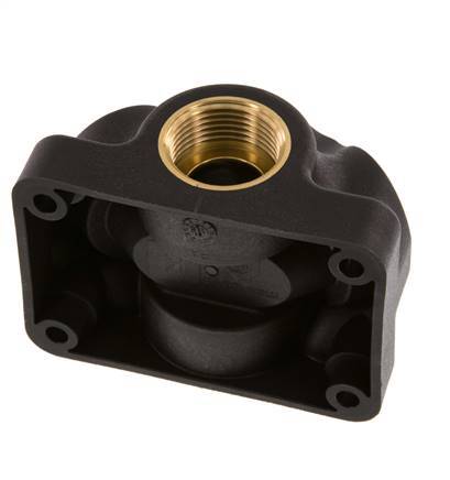 G 3/4'' x G 1/2'' Plastic Muurplaat 4-weg Luchtdoorvoer met doorlaat 15 Bar