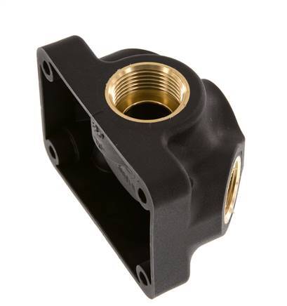 G 3/4'' x G 1/2'' Plastic Muurplaat 4-weg Luchtdoorvoer zonder doorlaat 15 Bar