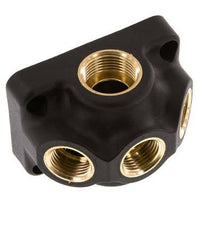G 3/4'' x G 1/2'' Plastic Muurplaat 4-weg Luchtdoorvoer zonder doorlaat 15 Bar