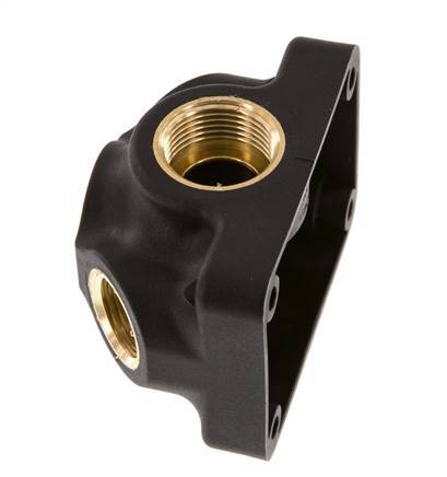 G 3/4'' x G 1/2'' Plastic Muurplaat 4-weg Luchtdoorvoer zonder doorlaat 15 Bar