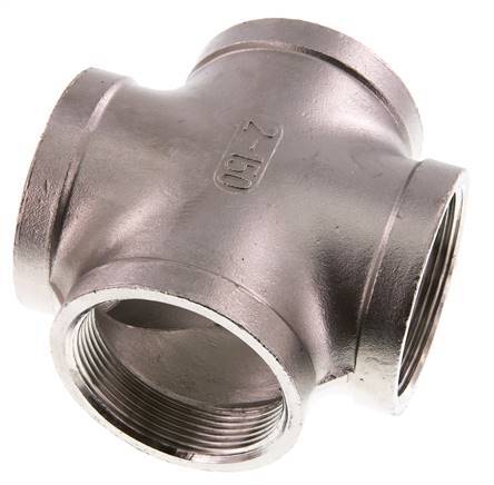 Rp 2'' Vrouwelijke RVS Kruis 16 Bar