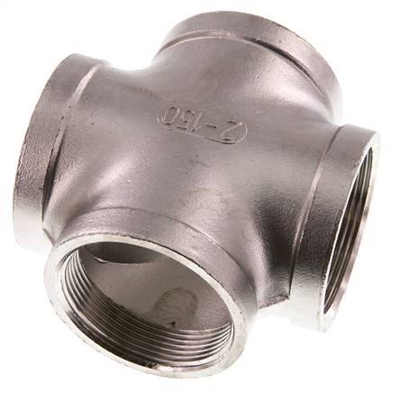 Rp 2'' Vrouwelijke RVS Kruis 16 Bar