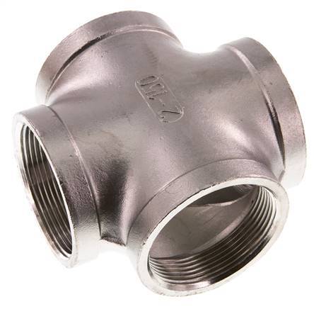 Rp 2'' Vrouwelijke RVS Kruis 16 Bar
