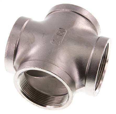 Rp 2'' Vrouwelijke RVS Kruis 16 Bar