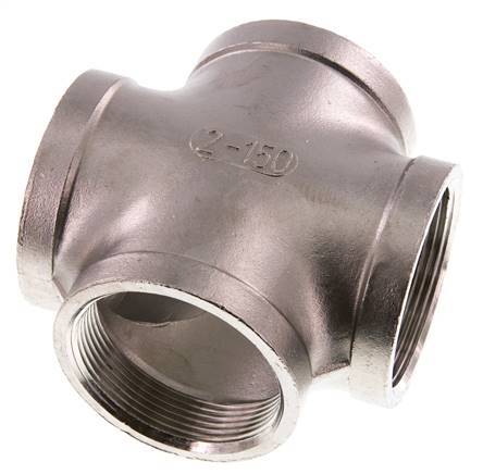 Rp 2'' Vrouwelijke RVS Kruis 16 Bar