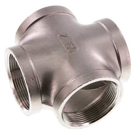 Rp 2'' Vrouwelijke RVS Kruis 16 Bar