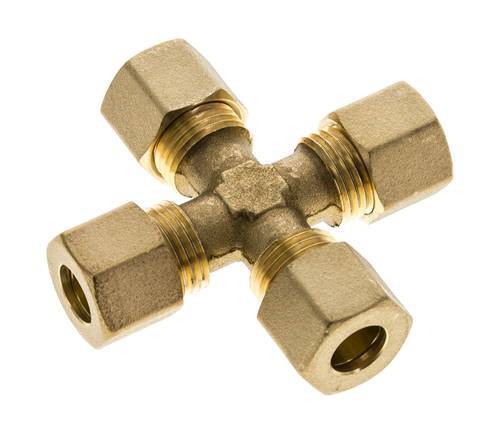 10mm Messing Kruissok Knelfitting DIN EN 1254-2
