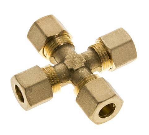 10mm Messing Kruissok Knelfitting DIN EN 1254-2