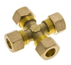 14mm Messing Kruissok Knelfitting DIN EN 1254-2