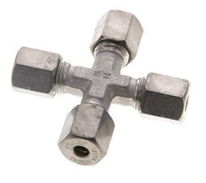 6S Stainless steel Cross Compression Fitting 630 Bar DIN 2353