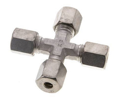 6S Stainless steel Cross Compression Fitting 630 Bar DIN 2353