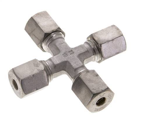 6S Stainless steel Cross Compression Fitting 630 Bar DIN 2353