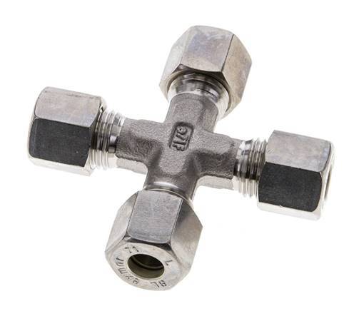 8L Stainless steel Cross Compression Fitting 315 Bar DIN 2353