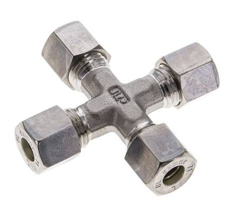 8L Stainless steel Cross Compression Fitting 315 Bar DIN 2353