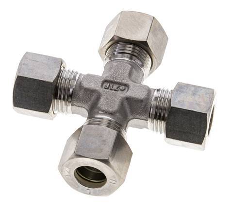 12L Stainless steel Cross Compression Fitting 315 Bar DIN 2353