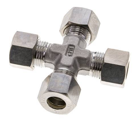 12L Stainless steel Cross Compression Fitting 315 Bar DIN 2353