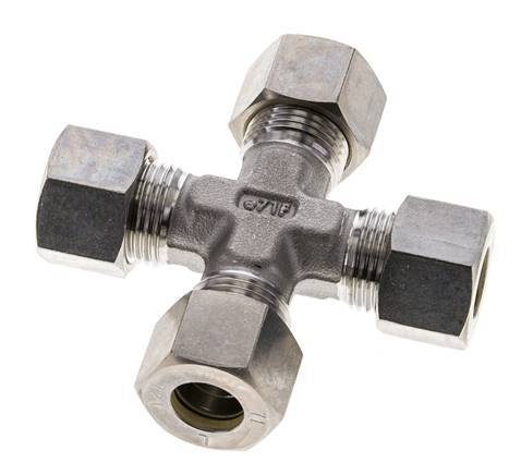 12L Stainless steel Cross Compression Fitting 315 Bar DIN 2353