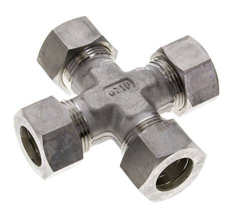 22L Stainless steel Cross Compression Fitting 160 Bar DIN 2353
