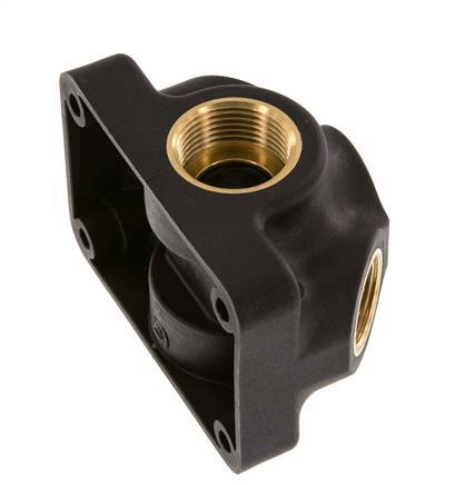 G 3/4'' x G 1/2'' Plastic Muurplaat 5-weg Luchtdoorvoer met doorlaat 15 Bar