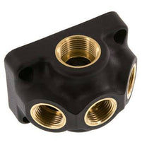 G 3/4'' x G 1/2'' Plastic Muurplaat 5-weg Luchtdoorvoer met doorlaat 15 Bar