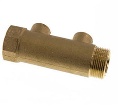 G 1 1/4'' x 2xG 1/2'' F/M/F Messing Verdeelstang 10 Bar