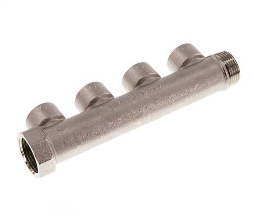 G 3/4'' x 4xG 1/2'' F/M/F Nickel plated Brass Distributor pipes 10 Bar