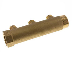 G 1 1/4'' x 3xG 1/2'' F/M/M Messing Verdeelstang 10 Bar