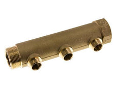G 1 1/4'' x 3xG 1/2'' F/M/M Messing Verdeelstang 10 Bar