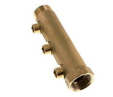 G 1 1/4'' x 3xG 1/2'' F/M/M Messing Verdeelstang 10 Bar