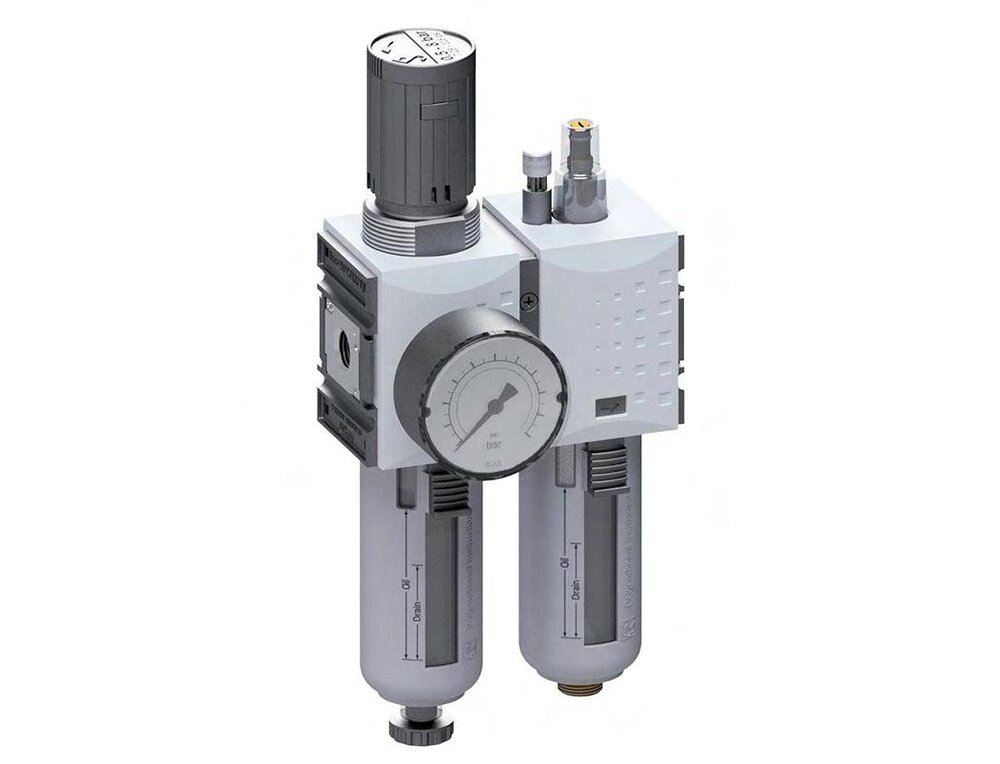 FRL 2-Delig G1/4'' 1750l/min 0.1-1.0bar/1-14psi Semi-Auto Metalen Futura 1