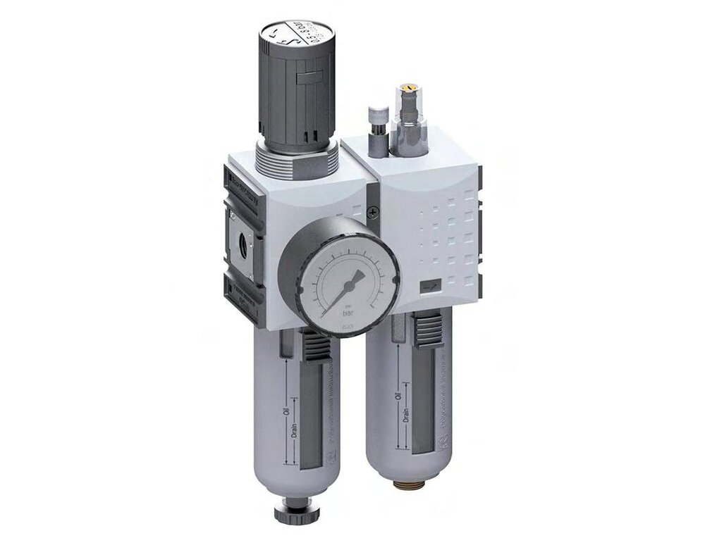 FRL 2-Part G1/4'' 1750 l/min 0.2-4.0bar/3-58psi Auto Polycarbonate Futura 1