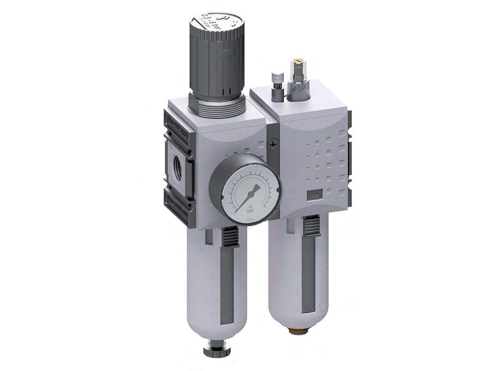 FRL 2-Part G3/8'' 3500 l/min 0.5-10.0bar/7-145psi Auto Polycarbonate Futura 2