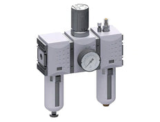 FRL 3-Part G1/2'' 3500 l/min 0.5-8.0bar/7-116psi Semi-Auto Polycarbonate Futura 2