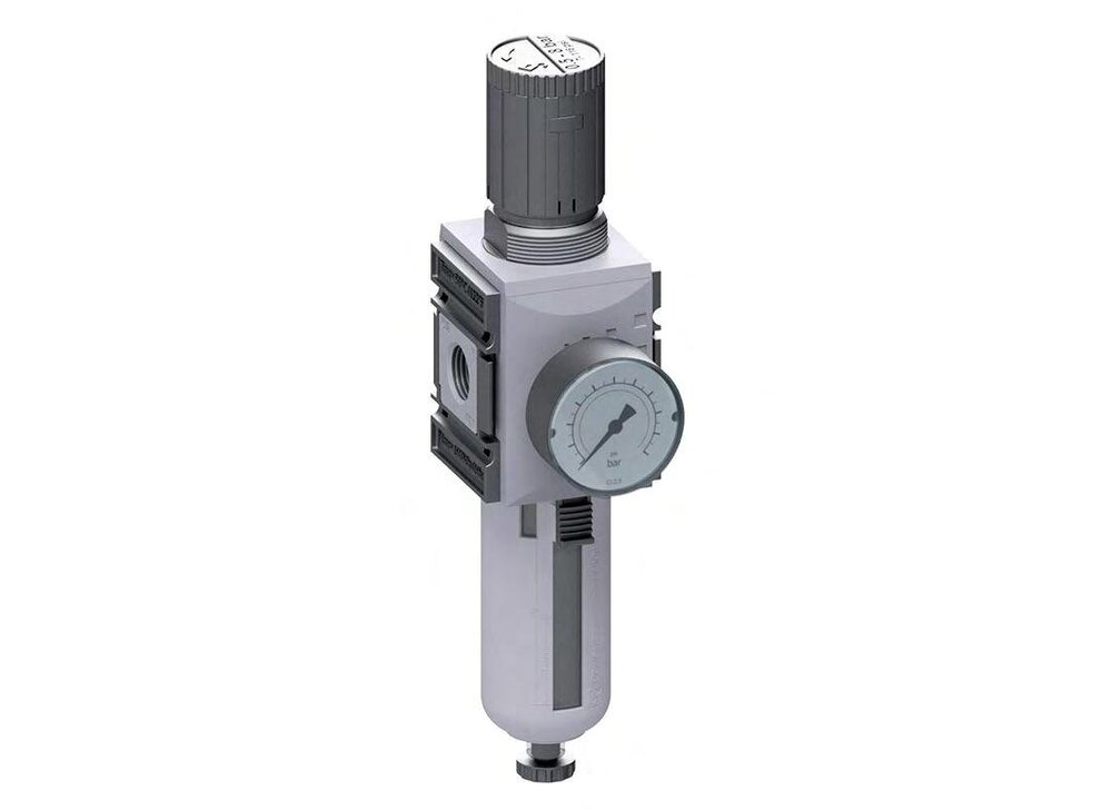 Filter-Regulator G1/2'' 5200 l/min 0.2-4.0bar/3-58psi Semi-Auto Polycarbonate Futura 2