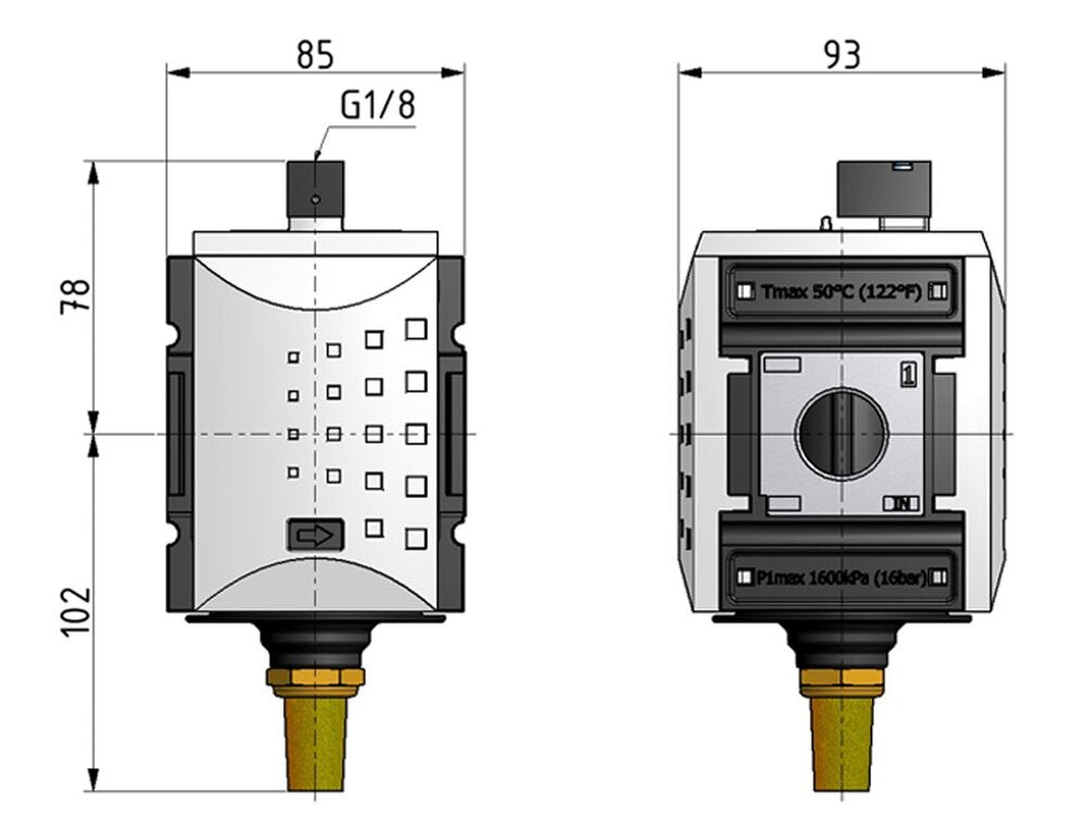 3/2 Valve G1 Pneumatic Operated 12500 l/min Futura 4