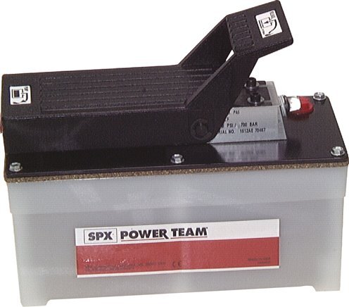 Power Team Single Stage Compressed Air Operated Hydraulic Pump 1.7 l plastic tank