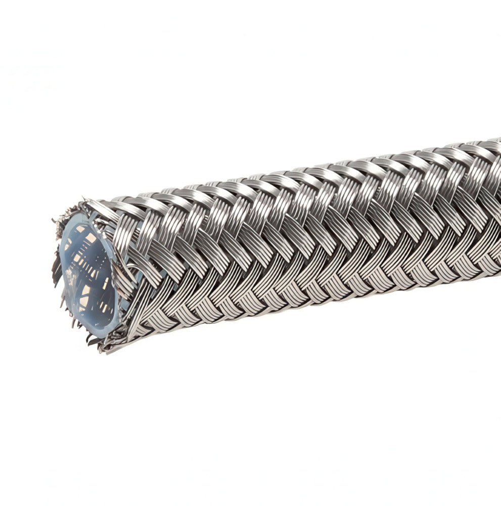Teflon chemical resistant hose with steel braiding 8.15 mm (ID) 3 m